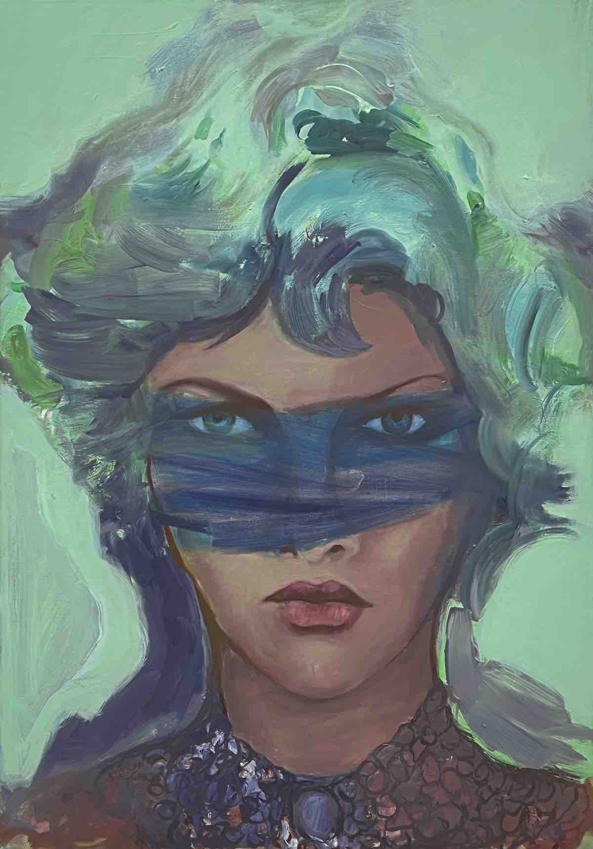 Öl Gemälde Frauen Portrait von Eva Kunze